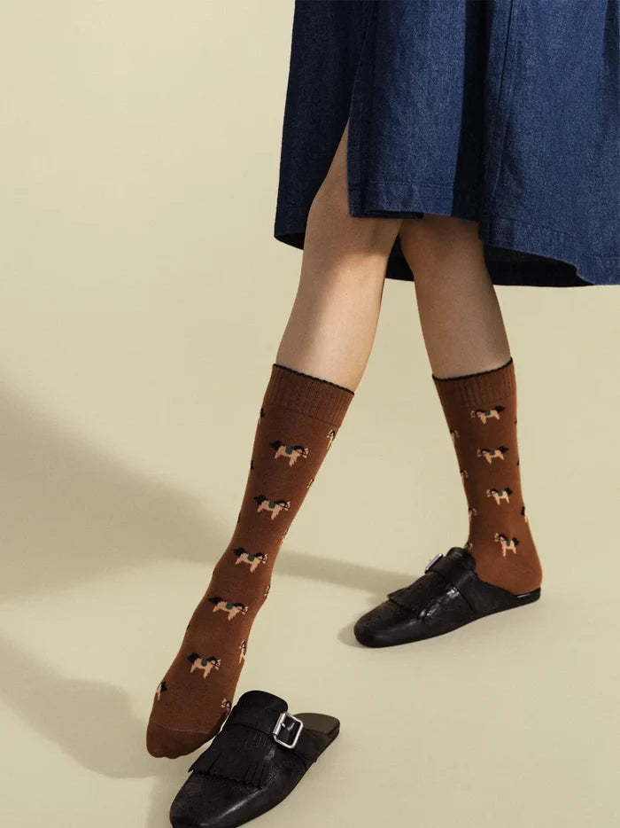 Equestrian Crew sock - Brown