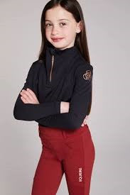 Equieire Amber Kids Base Layer- Black/ Rose Gold