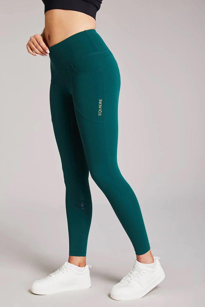 Equieire Eve Full Seat Compression Tights- Green