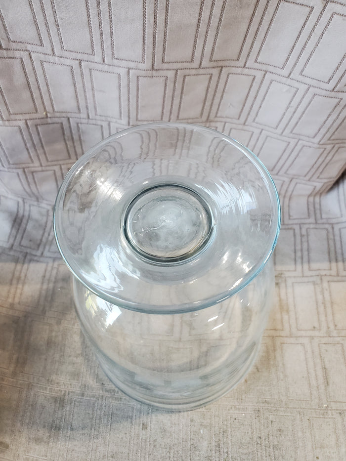 Etched Clear Glass Pedestal Trifle Dish