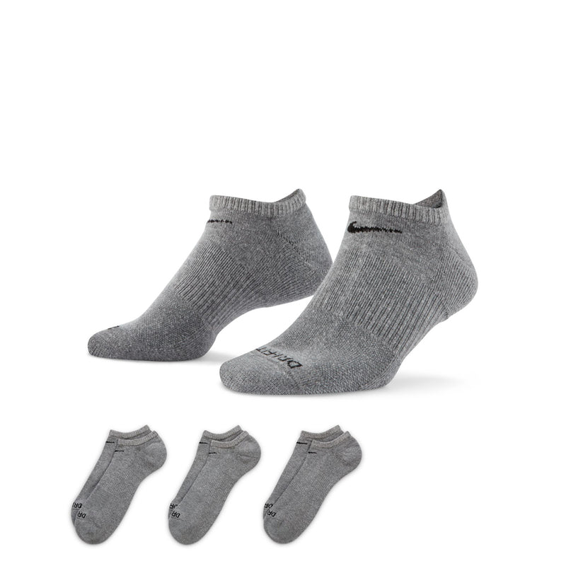 Everyday Plus Cushioned Crew Training Socks (3 pairs) in Carbon Heather/Black