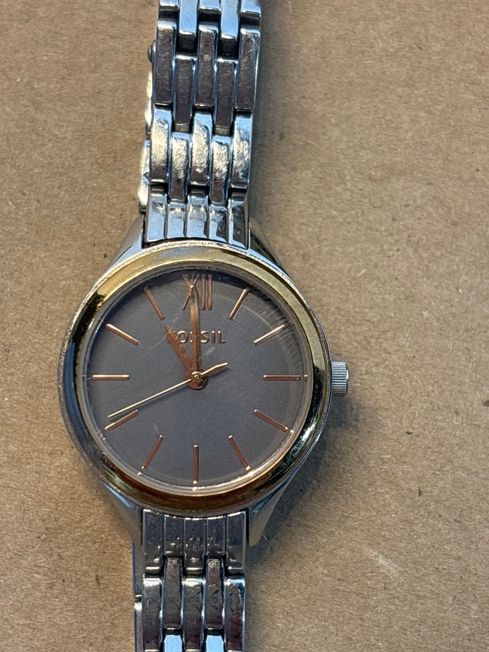 Fossil Silver/Rose Gold Watch - Model BQ3172