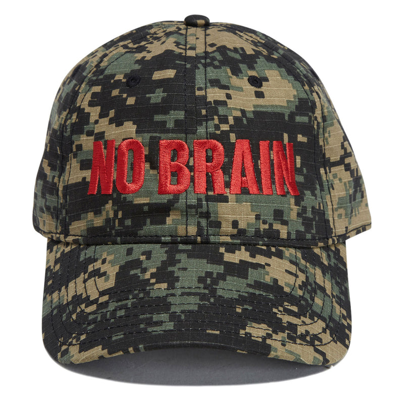 Fucking Awesome No Brain 6 Panel Snapback Hat - Camo