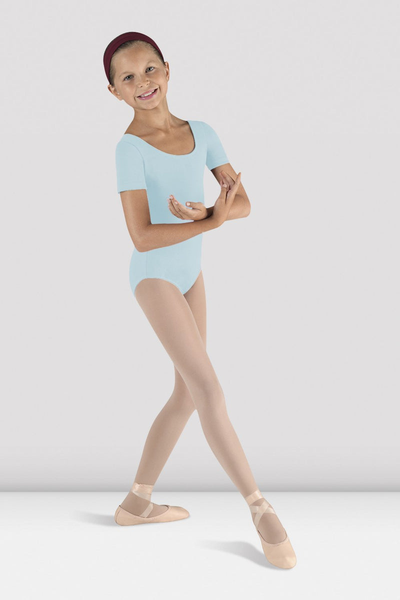 Girls Short Sleeve Round Neck Leotard - BLOCH US