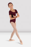 Girls Short Sleeve Round Neck Leotard - BLOCH US