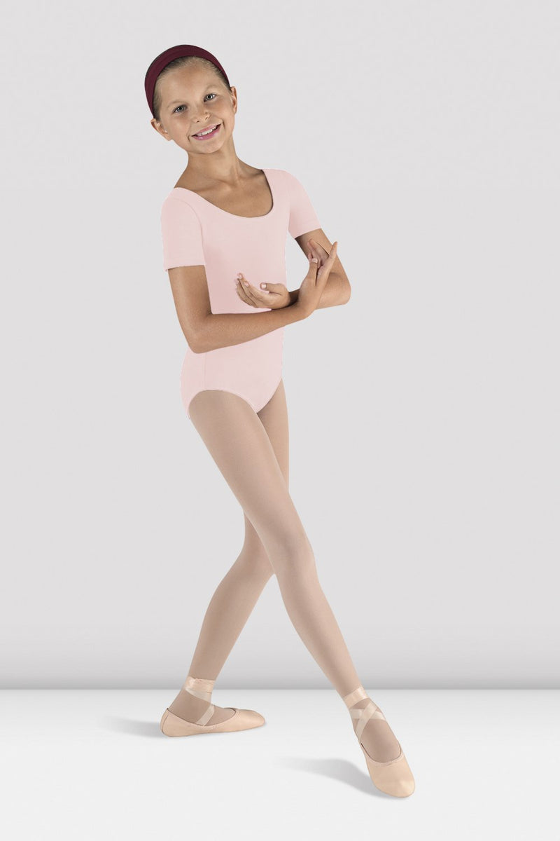 Girls Short Sleeve Round Neck Leotard - BLOCH US