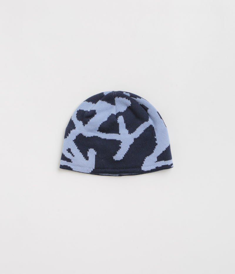 Gramicci Burly Runningman Beanie in Splatter Blue