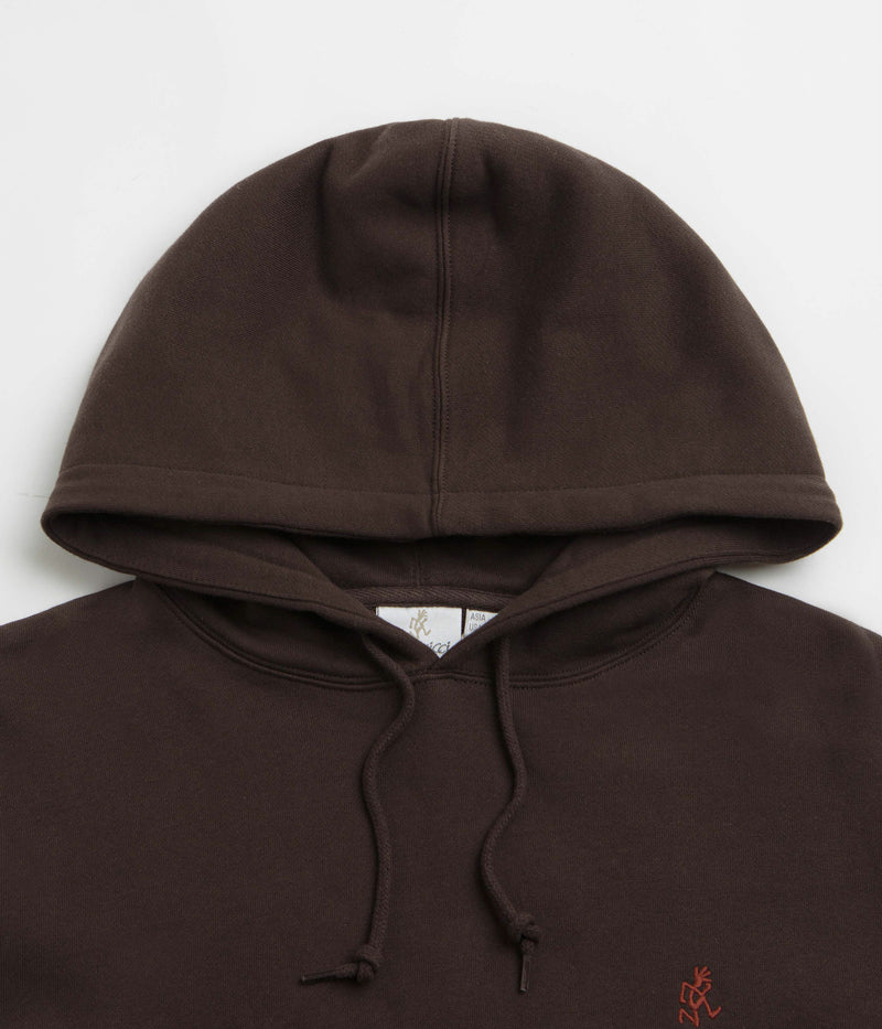 Gramicci One Point Hoodie in Dark Brown