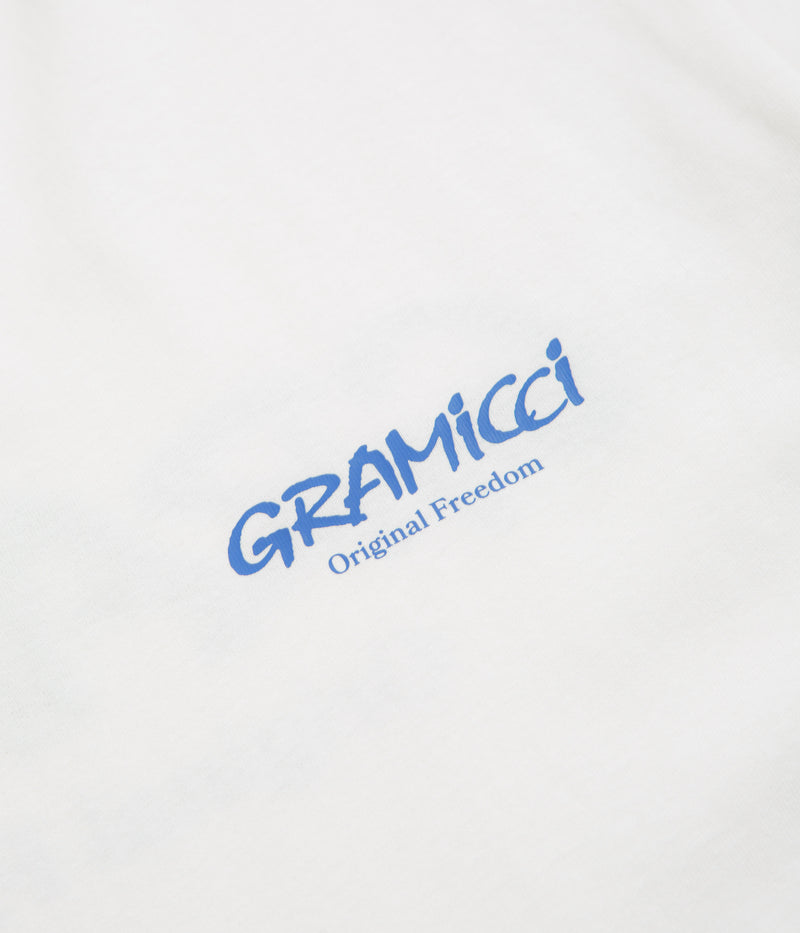 Gramicci Original Freedom T-Shirt in White and Blue