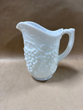 Grape Milk Glass Pitcher