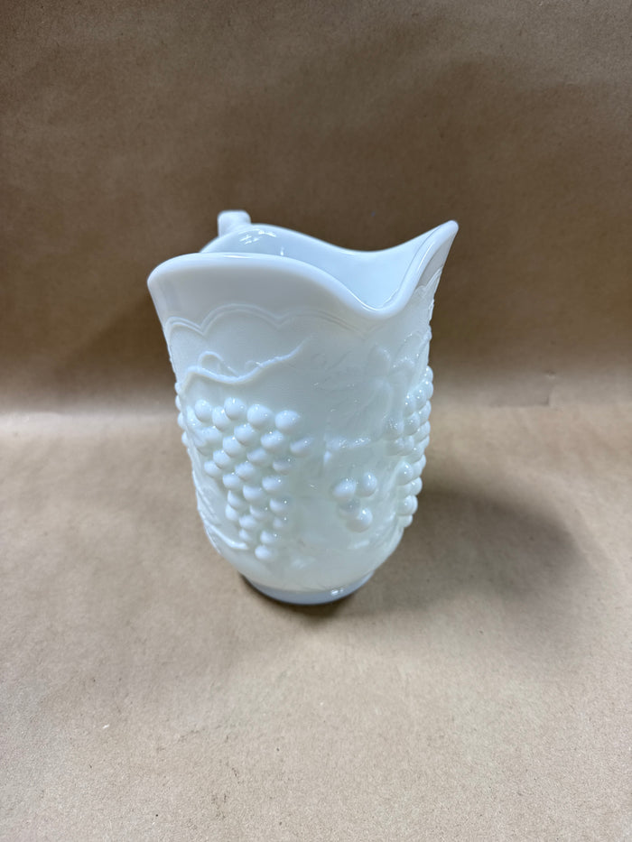 Grape Milk Glass Pitcher