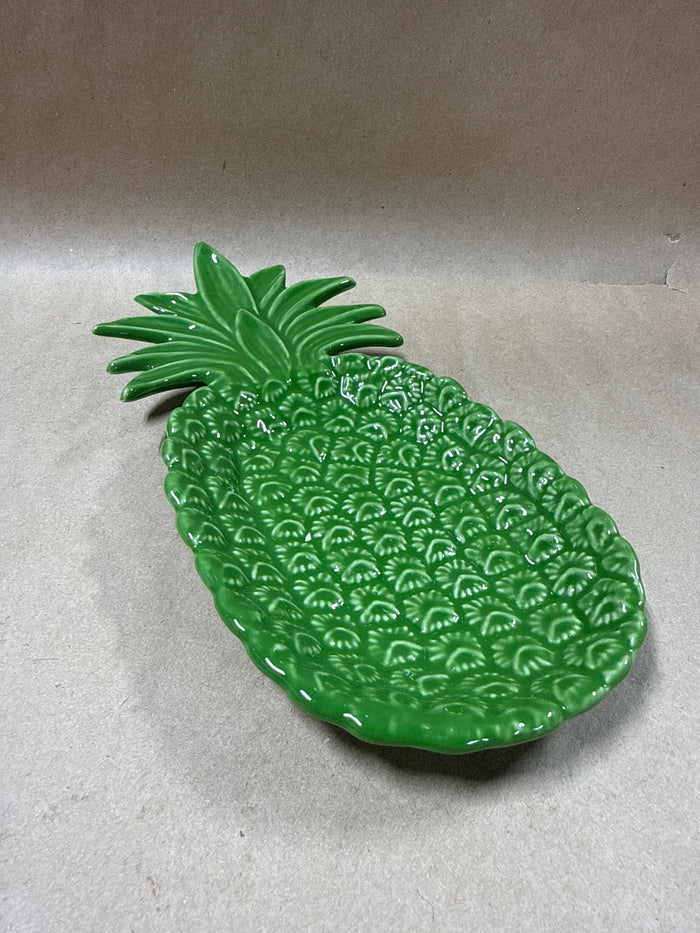 Green Ceramic Pineapple Spoon Rest
