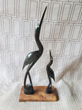 Hand Carved Water Buffalo Horn Heron Figurine (B)