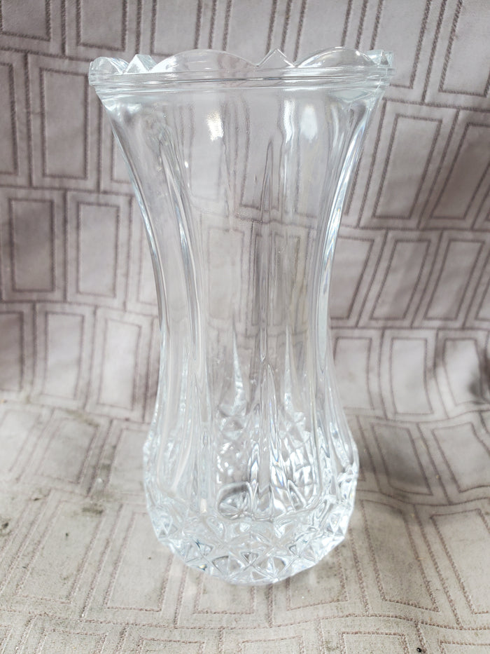 Heavy Clear Glass Bud Vase