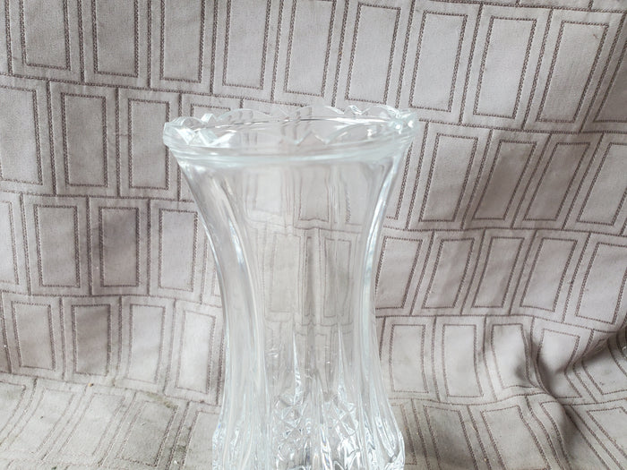 Heavy Clear Glass Bud Vase