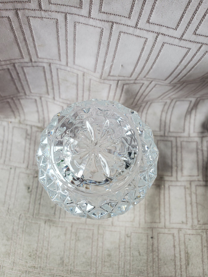 Heavy Clear Glass Bud Vase