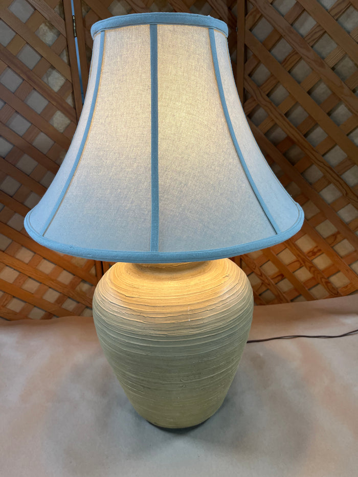 Heavyweight Pottery Lamp with Bill Blass Lamp Shade