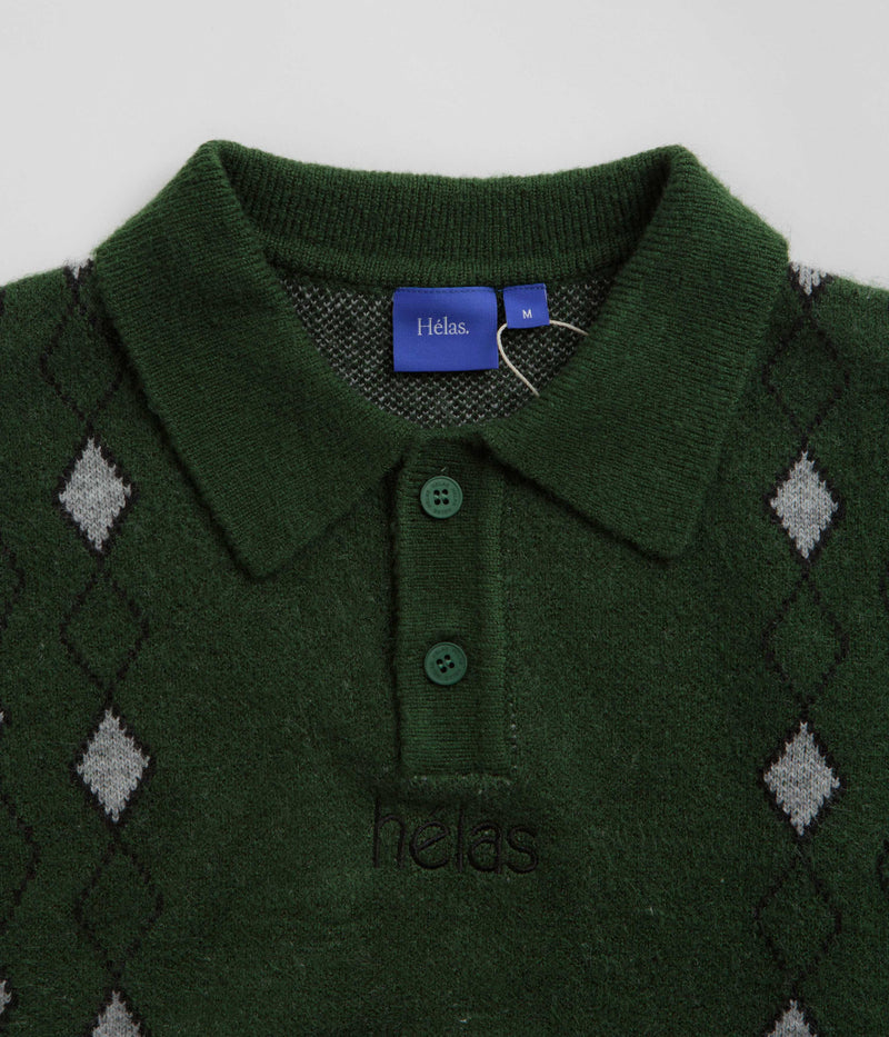 Helas Apres-Ski Polo Knit Sweatshirt in Green