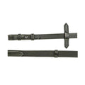 HKM Reins interwoven with rubber - Brown- Cob/ Full Size