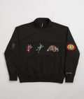 HUF Bledsoe 1/4 Zip Fleece in Black