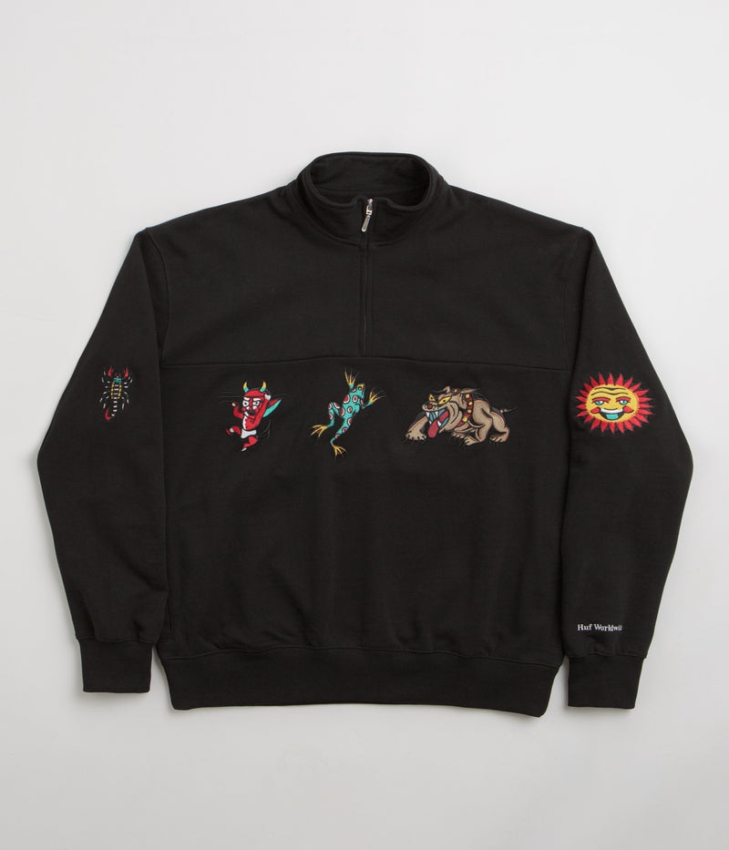 HUF Bledsoe 1/4 Zip Fleece in Black