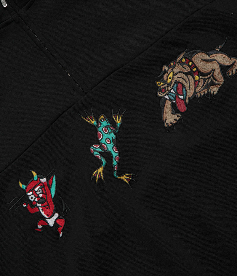 HUF Bledsoe 1/4 Zip Fleece in Black