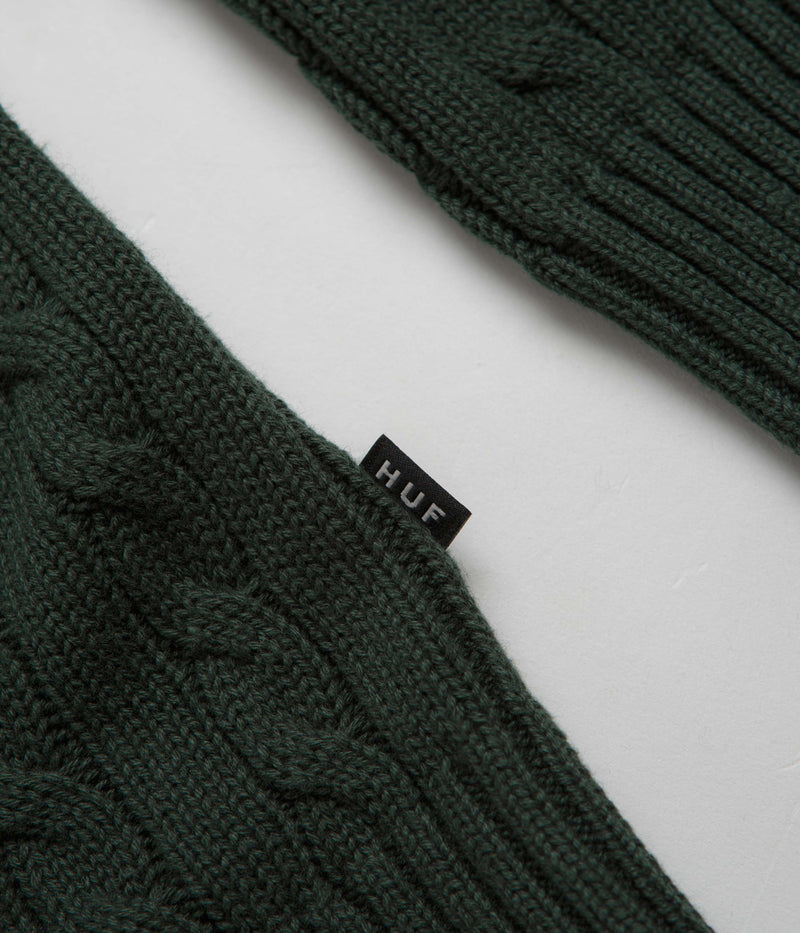HUF TT Jacquard Cardigan in Hunter Green