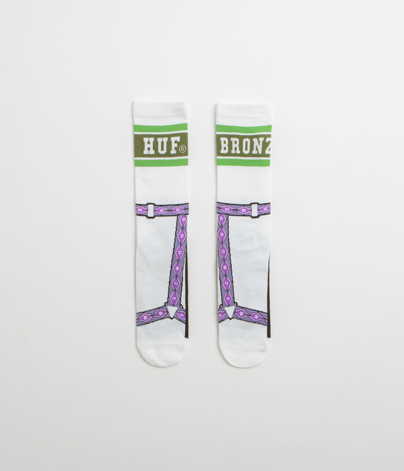 HUF x Bronze 56K Granola Crew Socks in White