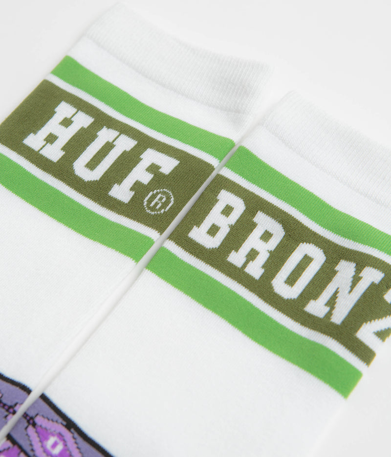 HUF x Bronze 56K Granola Crew Socks in White