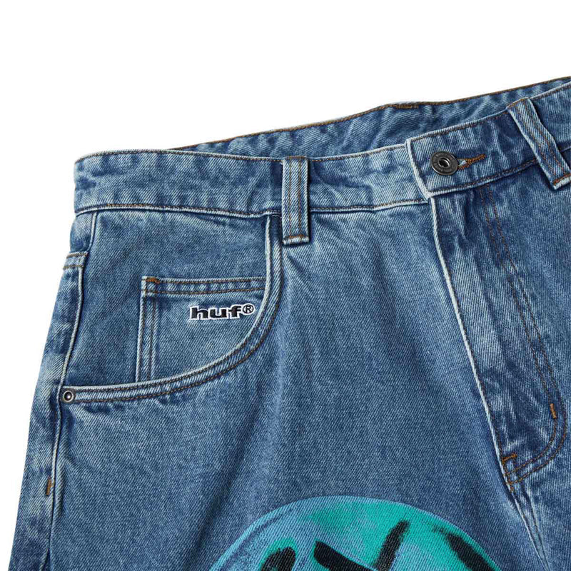 HUF x Kenny Scharf Spray Guys Denim Shorts - Multi