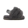 Infant UGG Fluff Yeah Slide Charcoal (1098577I-CHRC)