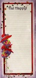 Just Picture This! Red Hat Society Hat Happy Magnetic Note Pad