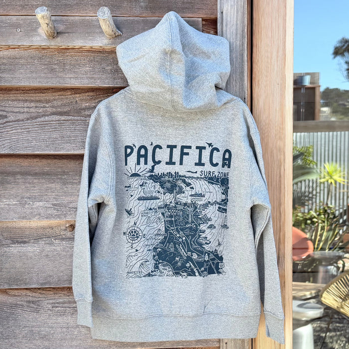 Kid's Pacifica Map Hooded Fleece