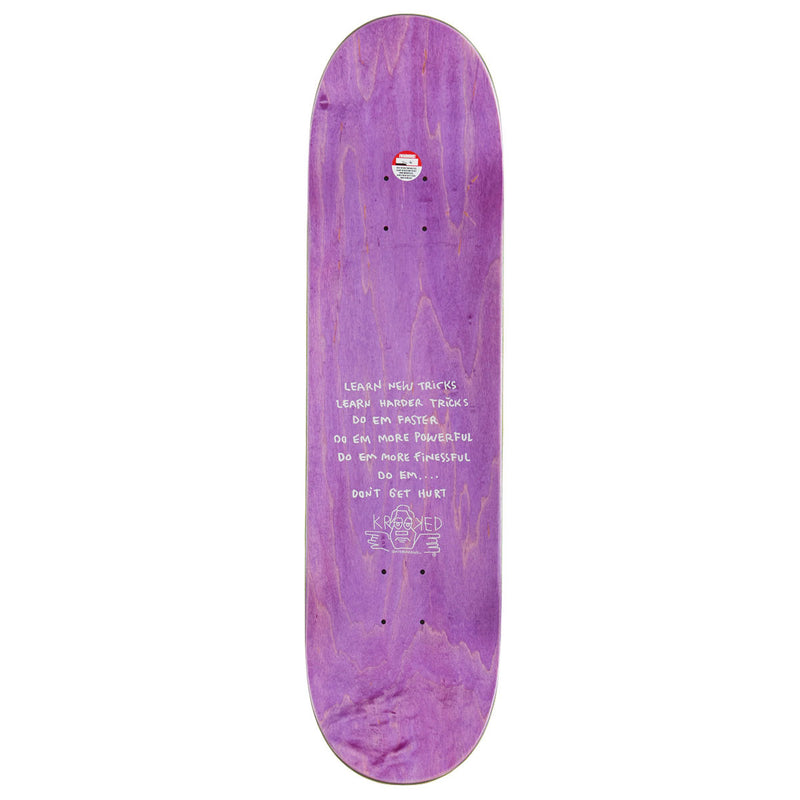 Krooked Worrest Chrome Zone Twin Tail Skateboard Deck - Black - 8.30"