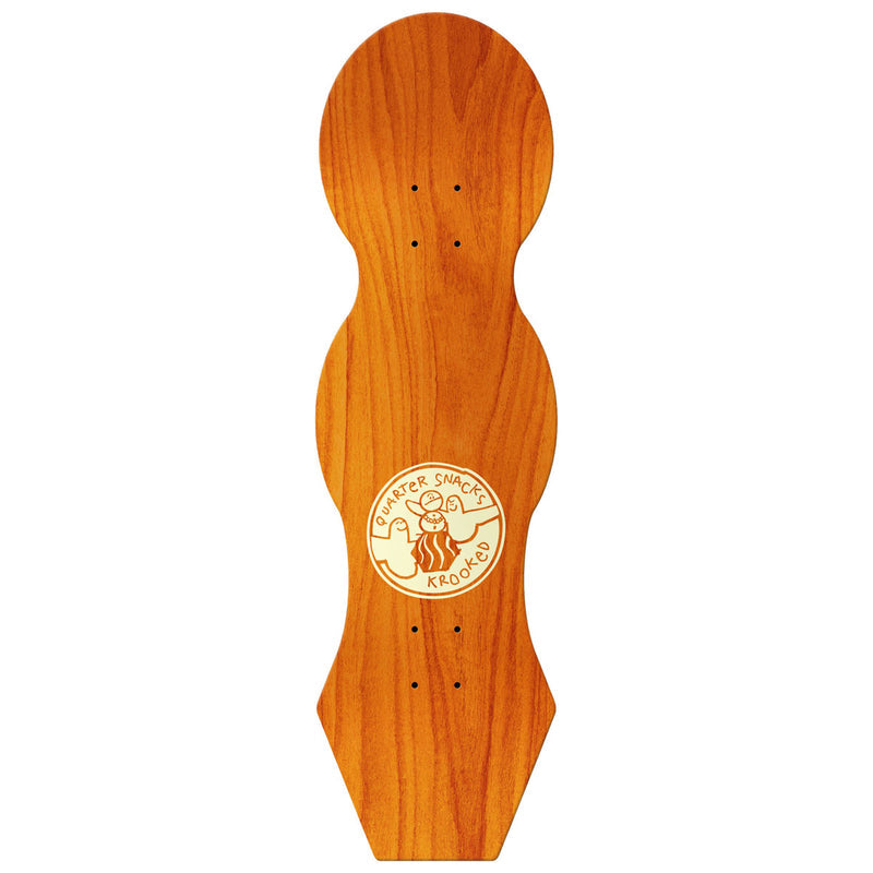Krooked x Quartersnacks Snackman Cruiser Skateboard Deck - Multi - 9.00"
