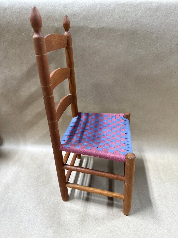 Ladder-Back Shaker Style Wooden Doll Chair