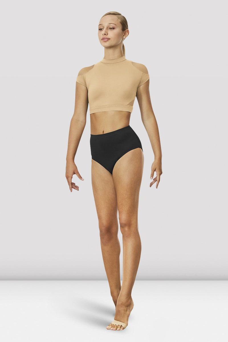 Ladies Hanae Cap Sleeve Crop Top - BLOCH US