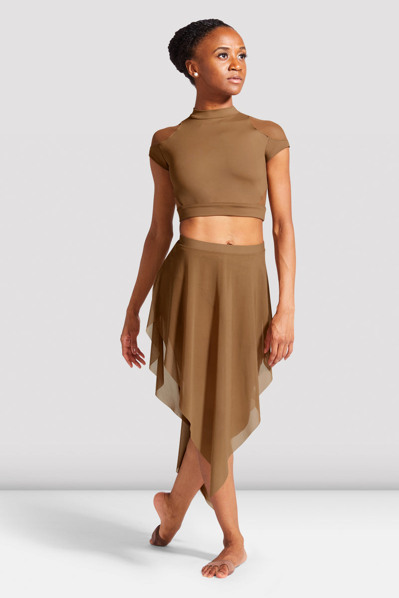 Ladies Hanae Cap Sleeve Crop Top - BLOCH US