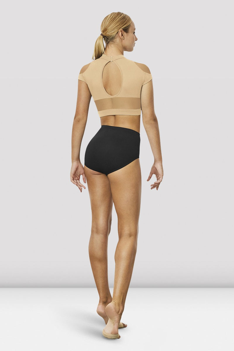 Ladies Hanae Cap Sleeve Crop Top - BLOCH US