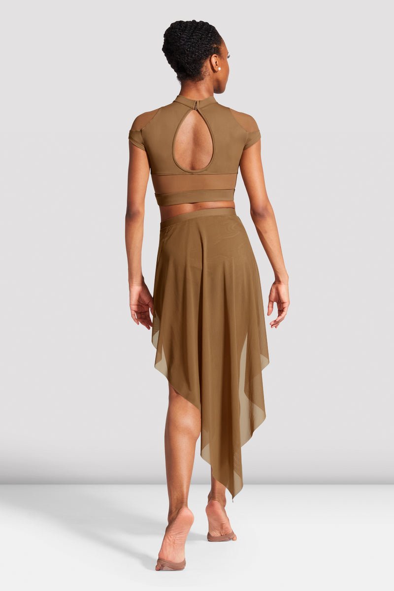 Ladies Hanae Cap Sleeve Crop Top - BLOCH US