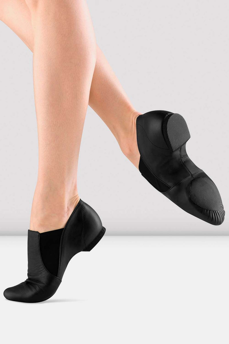 Ladies Leather Elasta Jazz Booties - BLOCH US