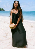 Lilly Pilly - Nova Linen Silk Dress - Black-Lilly Pilly-treehaus