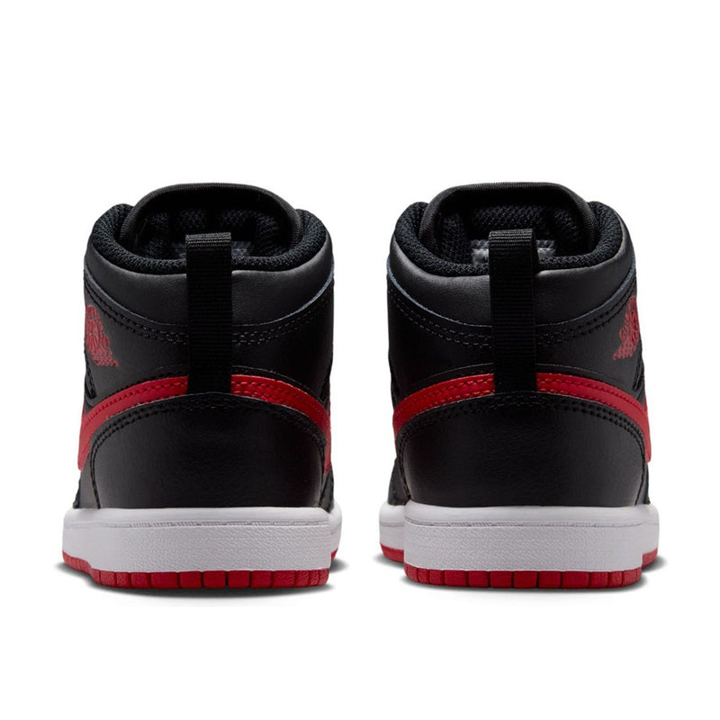 Little Kid's Jordan 1 Mid Black/University Red-White (DQ8424 005)