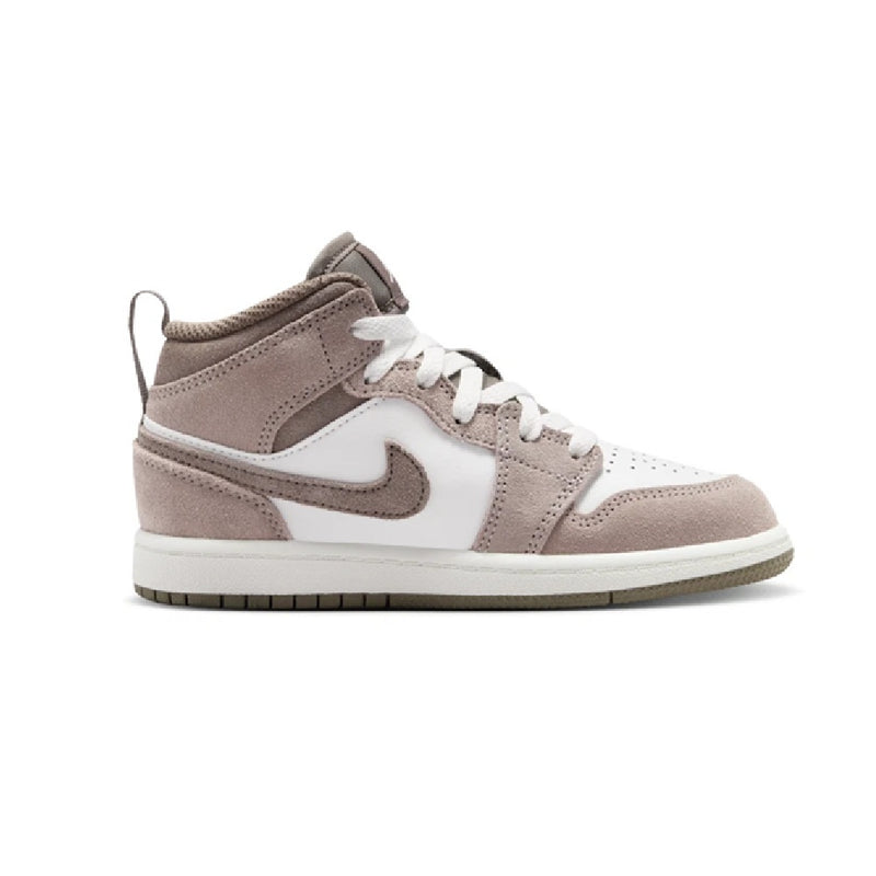 Little Kid's Jordan 1 Mid Enigma Stone/Olive Grey (DQ8424 003)