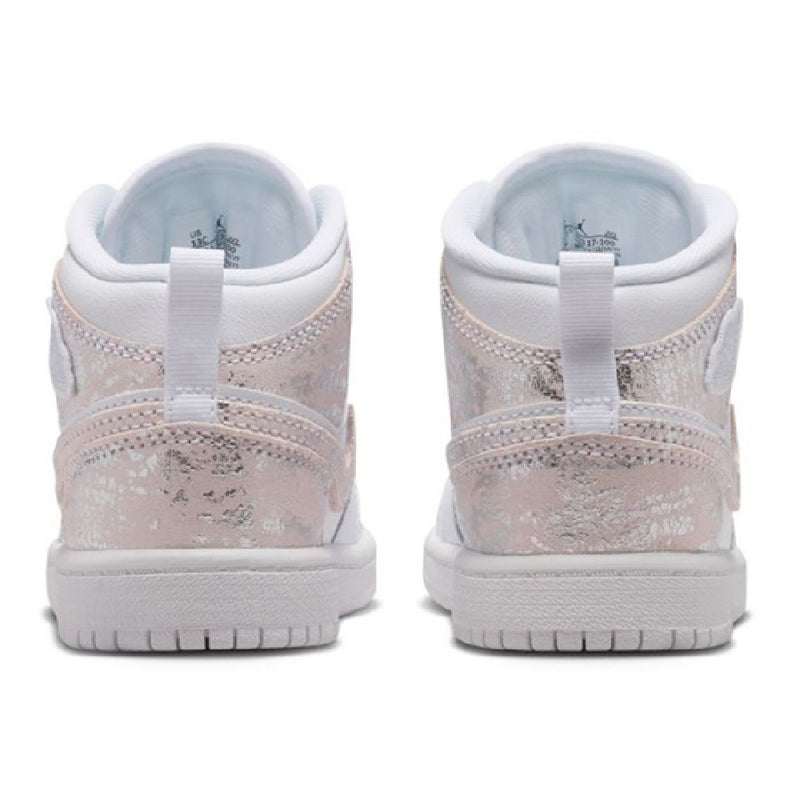 Little Kid's Jordan 1 Mid SE BP White/Field Silver-White-White (IR2317 100)