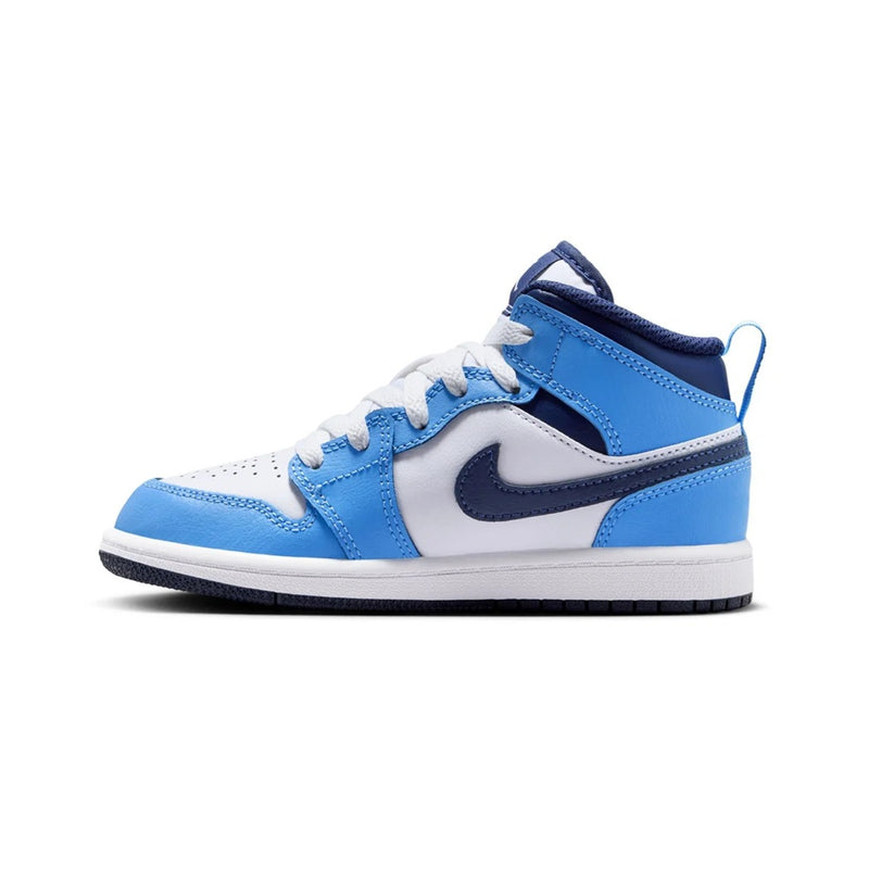Little Kid's Jordan 1 Mid University Blue/Midnight Navy (DQ8424 405)