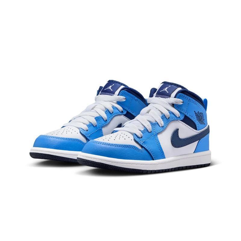 Little Kid's Jordan 1 Mid University Blue/Midnight Navy (DQ8424 405)