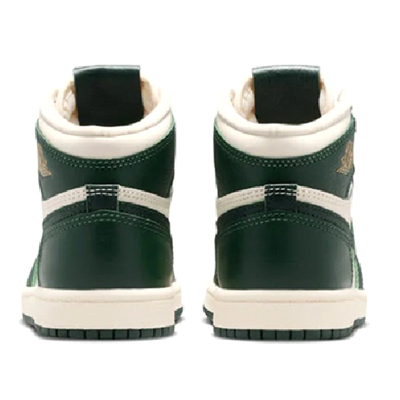 Little Kid's Jordan 1 Retro High OG Pale Ivory/Pro Green-Fir (FD2597 101)
