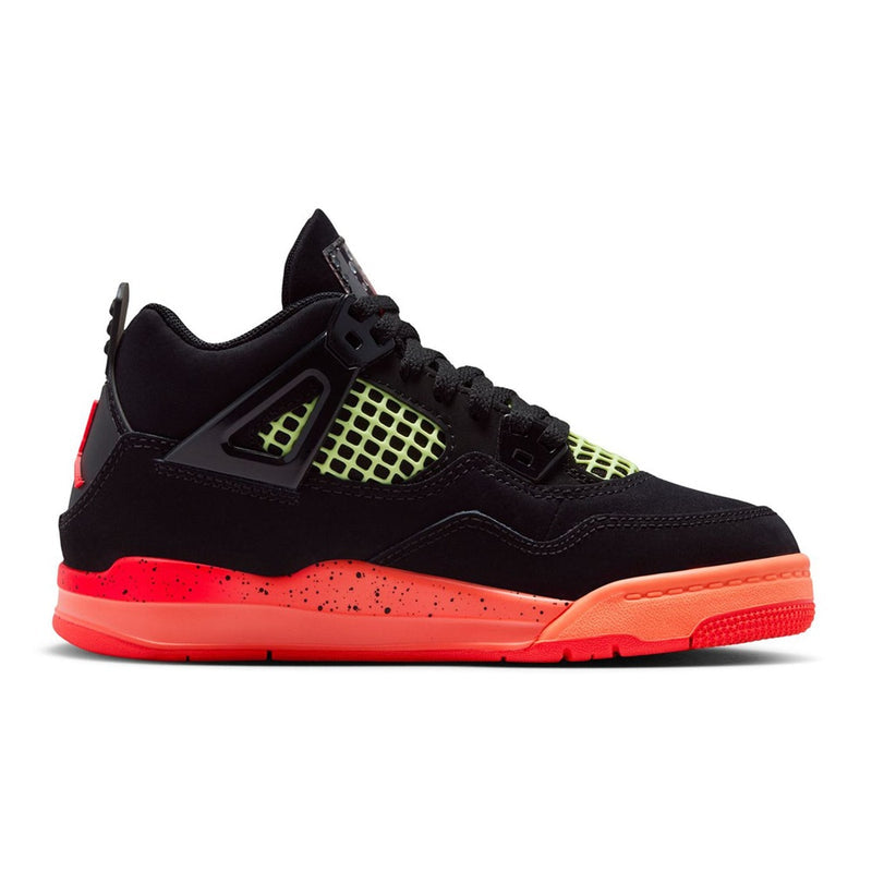 Little Kid's Jordan 4 Retro Black/Infrared 23-Bright Mango (II1269 001)