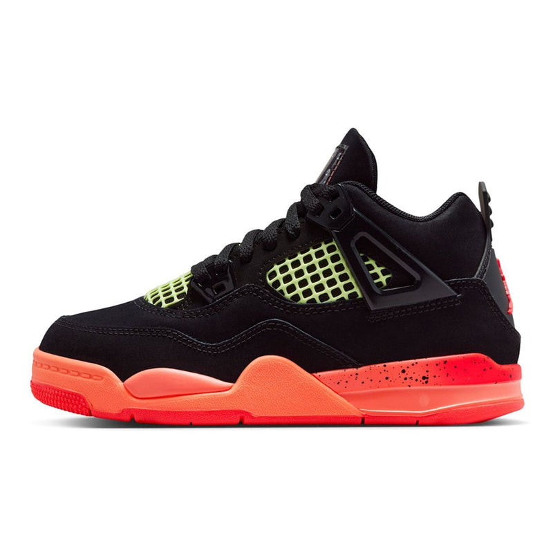 Little Kid's Jordan 4 Retro Black/Infrared 23-Bright Mango (II1269 001)